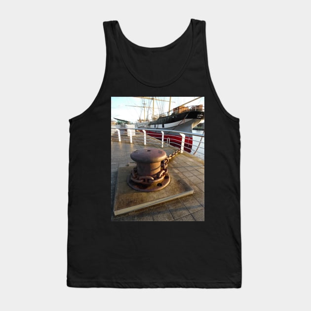 Scottish Photography Series (Vectorized) - Glenlee Ship and Anchor, Glasgow Tank Top by MacPean